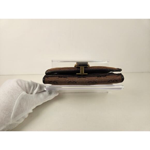 Authentic GUCCI women's brown guccisima canvas wallet - Picture 5 of 16